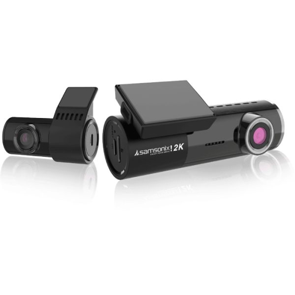 מצלמת דרך לרכב דו כיוונית עם אפליקציה 2K R666 samsonix